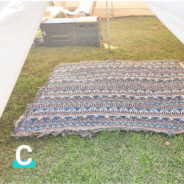 campingflying 波西米亞風多功能蓋毯 - C 百岳山形
