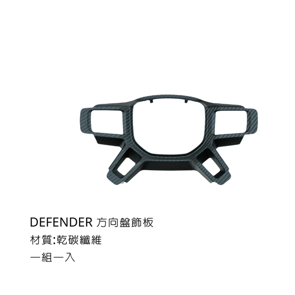 ZBLD defender 乾碳纖維內飾板 - 方向盤飾板