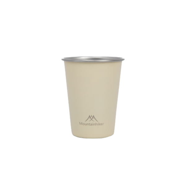 Mountainhiker 不鏽鋼杯組＆折疊鋁杯 - 不鏽鋼杯4入(米色）
