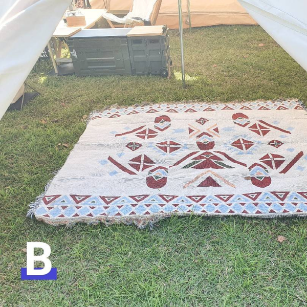 campingflying 波西米亞風多功能蓋毯 - B 顛倒世界