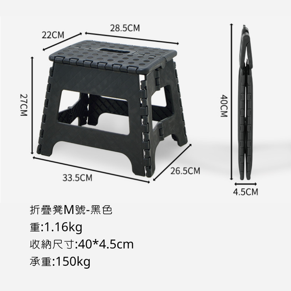 campingflying 折疊椅板凳-外銷日本 日本YAHOO同步上架中 - 潮流黑 / 小摺疊凳27cm
