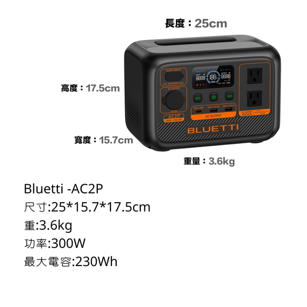 BLUETII 太陽能充電 行動電源 - AC2P / 購買新機