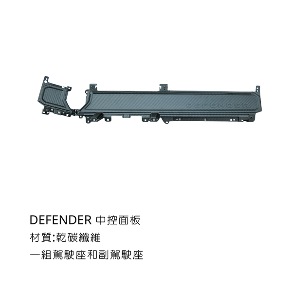 ZBLD defender 乾碳纖維內飾板 - 中控面板