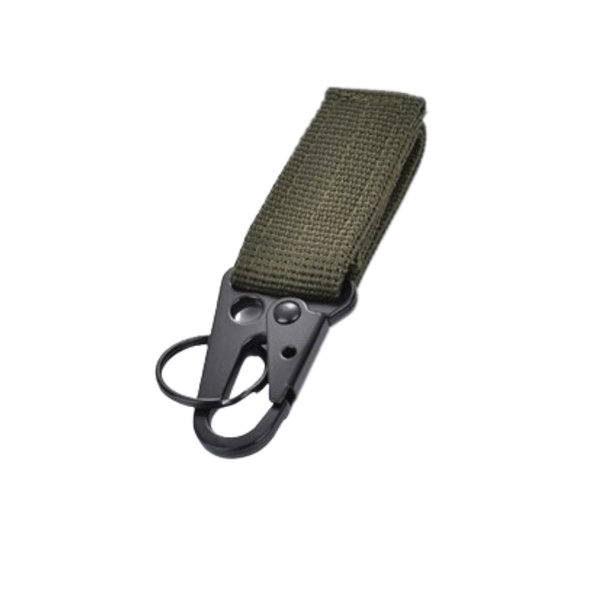 campingflying 加厚款魔鬼氈戰術扣環 軍系鷹嘴鑰匙扣 - 綠色