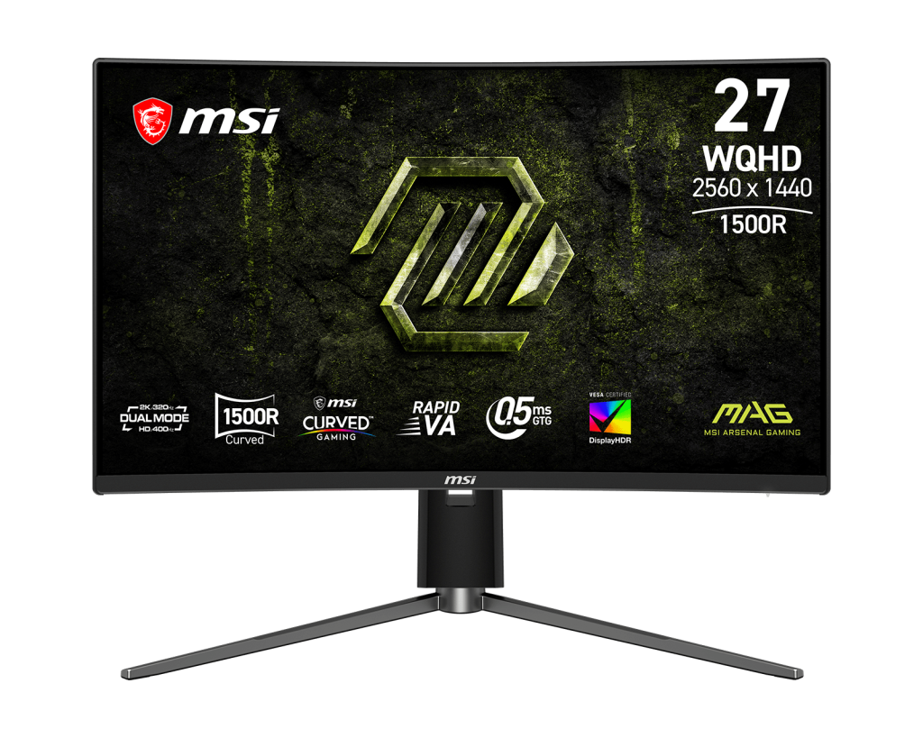 【新品】MSI MAG 274CQPDF X32 微星高更新率雙模電競顯示器 ( Rapid VA / 1500R曲面螢幕 / 400Hz / 人體工學支架 )