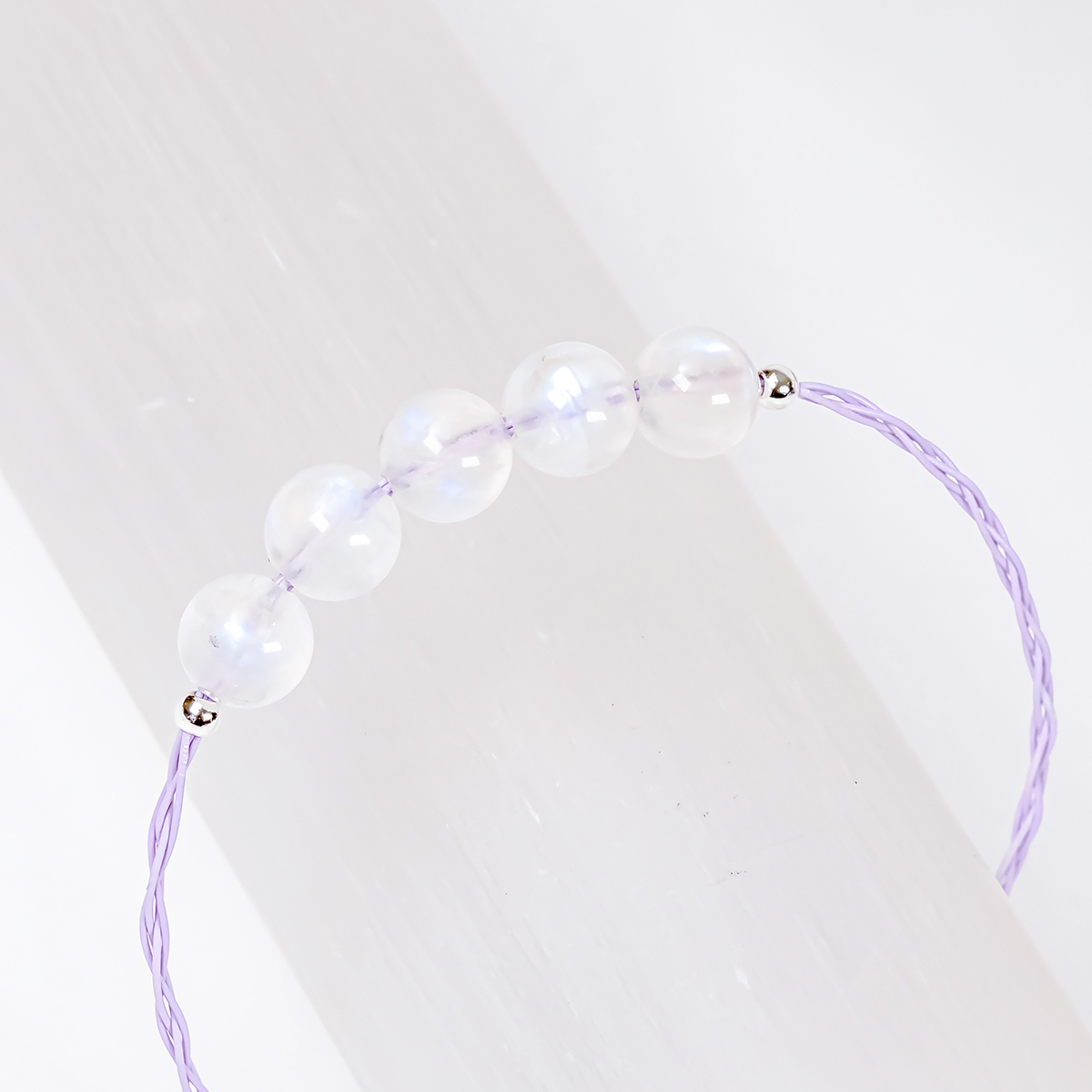 【彩編鋼繩】月光石 | 6.5mm